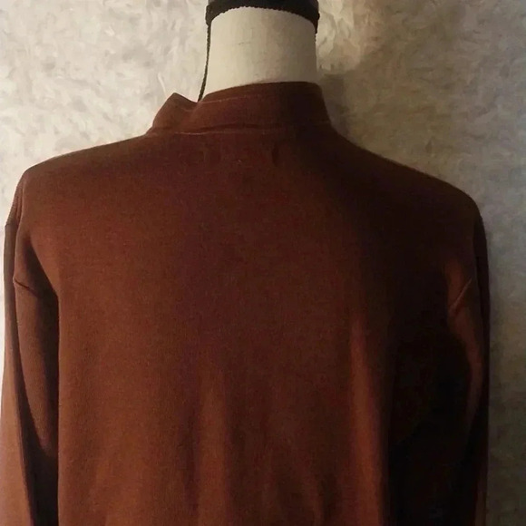 Twinhill Wool Blend Burnt Orange Full Zip up Cardigan Knit Fall Sweater Size M - Picture 5 of 8